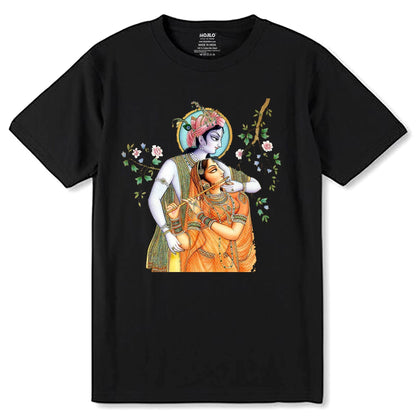 Blend Hare Krishna Janamashtmi - Unisex Round Neck Regular Fit 100% Combed Cotton Half Sleeve T-Shirt - Mojilo Mart