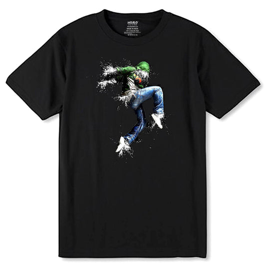 Breakdancing Boy - Unisex Round Neck Regular Fit 100% Combed Cotton Half Sleeve T-Shirt - Mojilo Mart