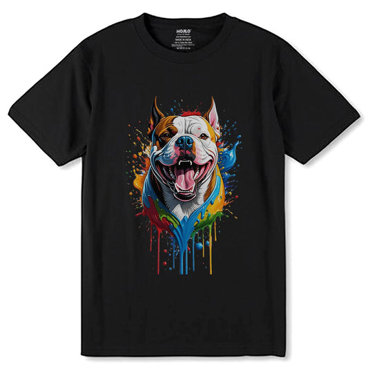 Bull Dog - Unisex Round Neck Regular Fit 100% Combed Cotton Half Sleeve T-Shirt - Mojilo Mart