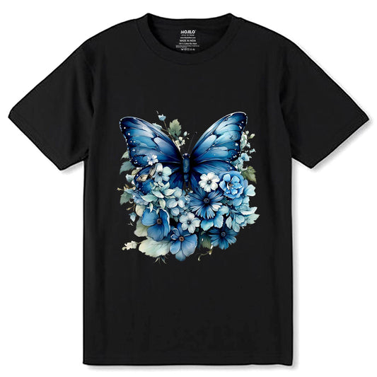 Butterfly world - Unisex Round Neck Regular Fit 100% Combed Cotton Half Sleeve T-Shirt - Mojilo Mart