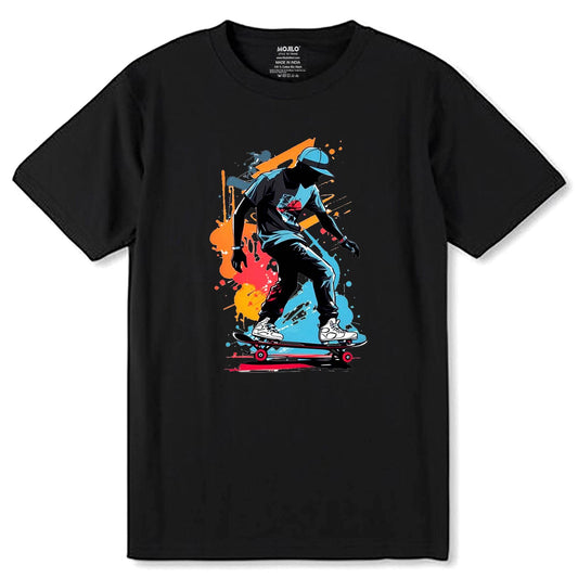 CHARMS LOOK Trendy Funky Look Men's & Boy's - Unisex Round Neck Regular Fit 100% Combed Cotton Half Sleeve T-Shirt - Mojilo Mart