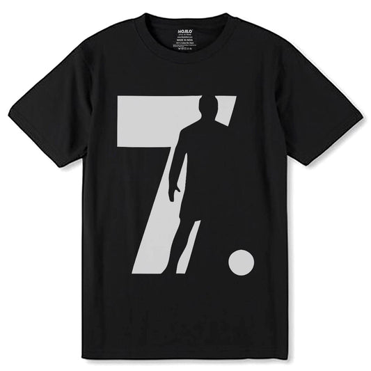 CR7 CRISITIANO RONALDO JUVENTUS - Unisex Round Neck Regular Fit 100% Combed Cotton Half Sleeve T-Shirt - Mojilo Mart