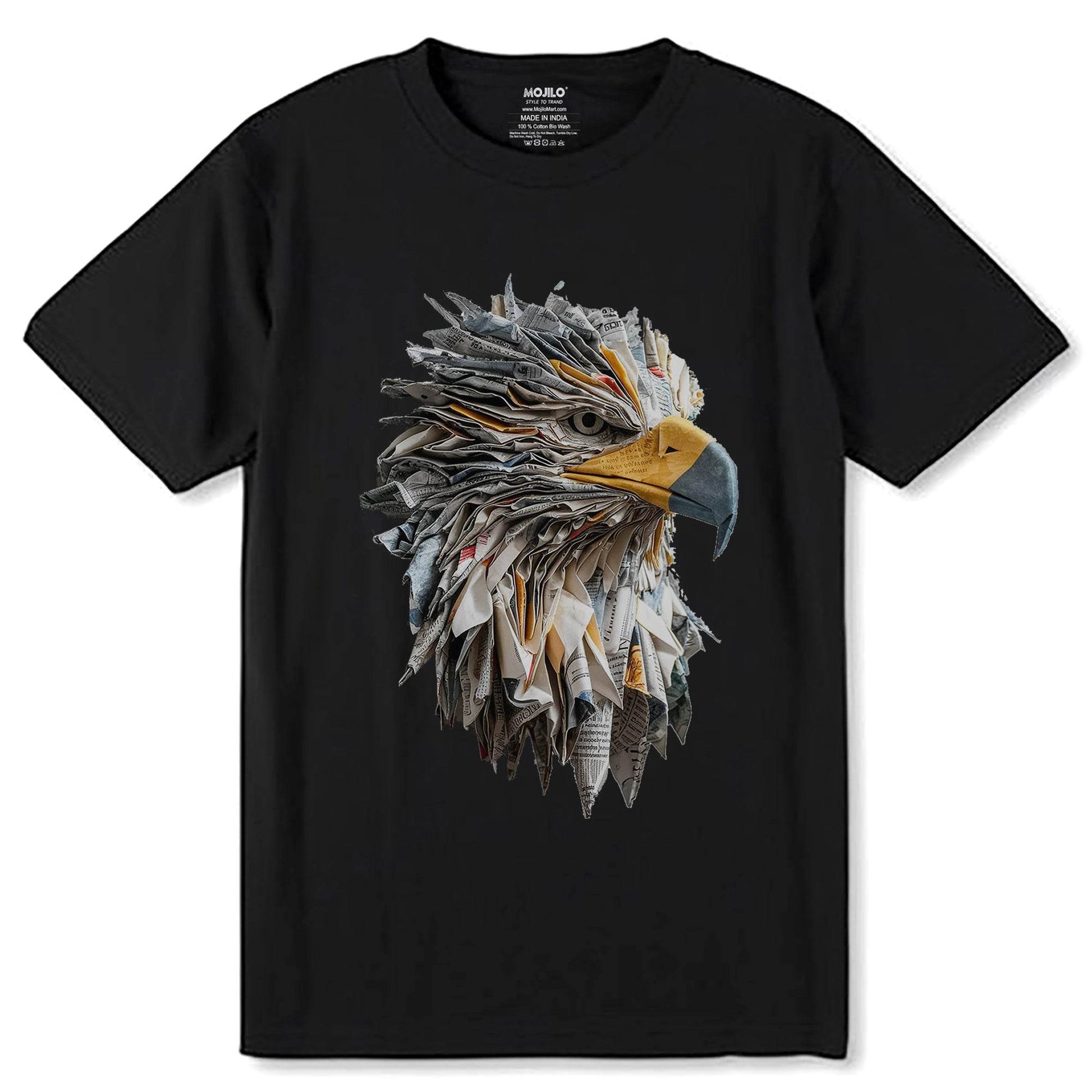Cardboard Art Sculpture - Unisex Round Neck Regular Fit 100% Combed Cotton Half Sleeve T-Shirt - Mojilo Mart