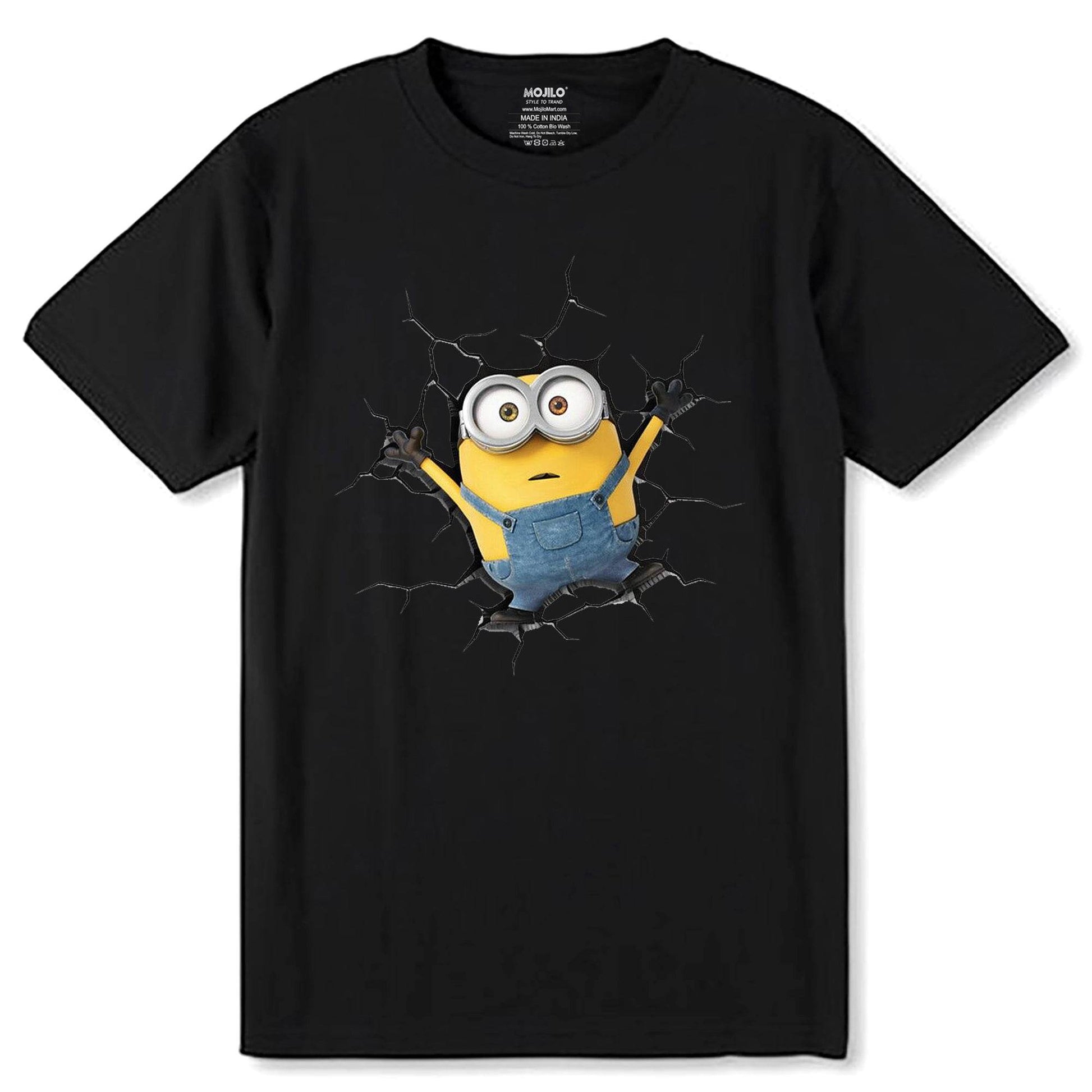 Cartoon Minions - Unisex Round Neck Regular Fit 100% Combed Cotton Half Sleeve T-Shirt - Mojilo Mart