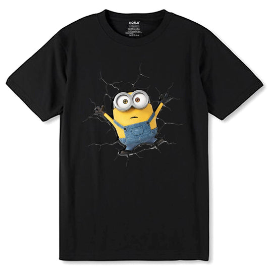 Cartoon Minions - Unisex Round Neck Regular Fit 100% Combed Cotton Half Sleeve T-Shirt - Mojilo Mart