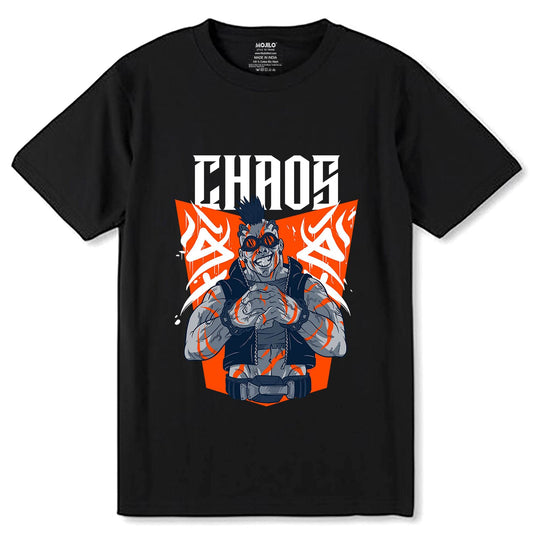 Chaos Graphic - Unisex Round Neck Regular Fit 100% Combed Cotton Half Sleeve T-Shirt - Mojilo Mart