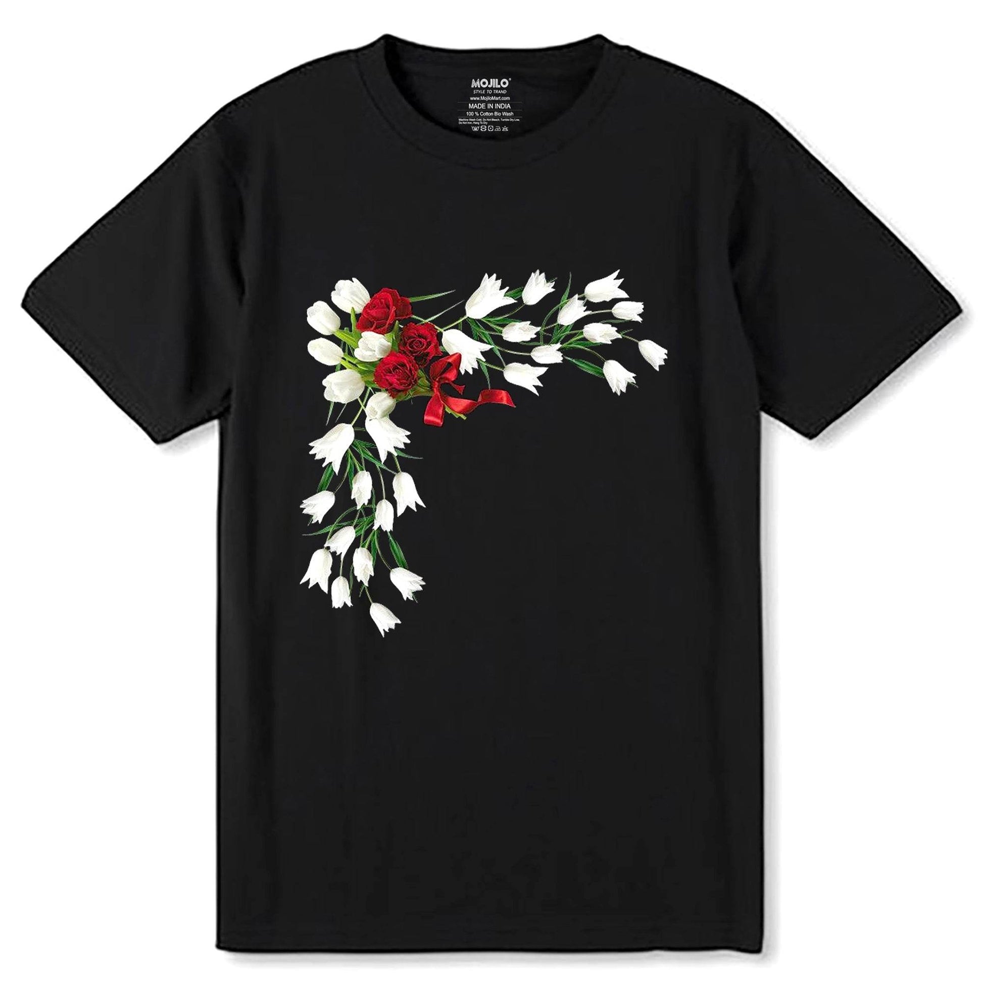 Cheerful Daisy - Unisex Round Neck Regular Fit 100% Combed Cotton Half Sleeve T-Shirt - Mojilo Mart