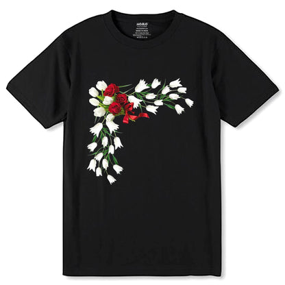 Cheerful Daisy - Unisex Round Neck Regular Fit 100% Combed Cotton Half Sleeve T-Shirt - Mojilo Mart