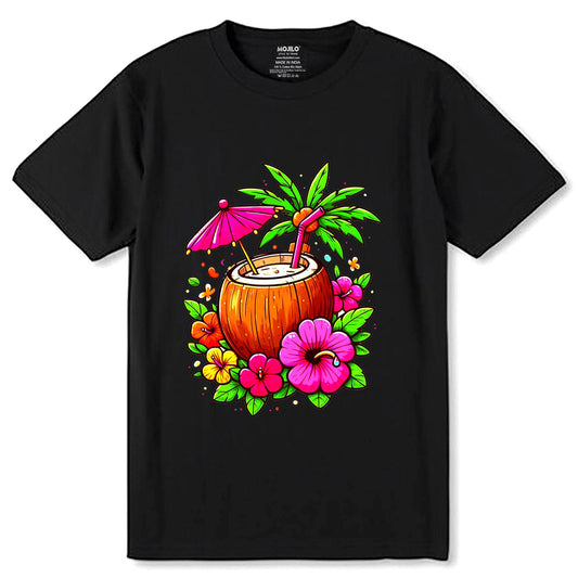 Colorful Cocktail - Unisex Round Neck Regular Fit 100% Combed Cotton Half Sleeve T-Shirt - Mojilo Mart