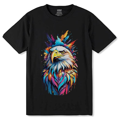 Colorfull Eagle Graphic - Unisex Round Neck Regular Fit 100% Combed Cotton Half Sleeve T-Shirt - Mojilo Mart