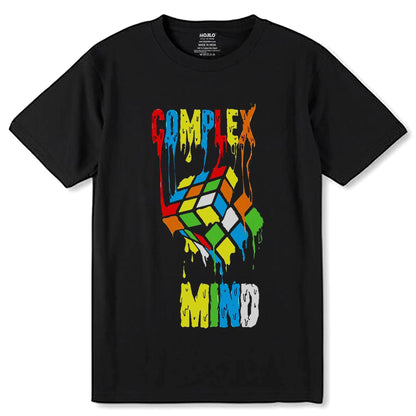Complex Mind - Unisex Round Neck Regular Fit 100% Combed Cotton Half Sleeve T-Shirt - Mojilo Mart