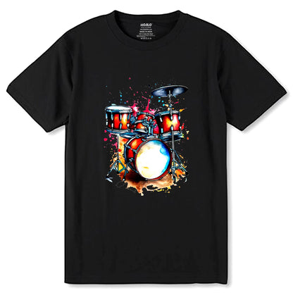Cool Percussion Instrument for Beat and Drums - Unisex Round Neck Regular Fit 100% Combed Cotton Half Sleeve T-Shirt - Mojilo Mart