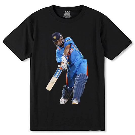 Cricket Ms Dhoni - Unisex Round Neck Regular Fit 100% Combed Cotton Half Sleeve T-Shirt - Mojilo Mart