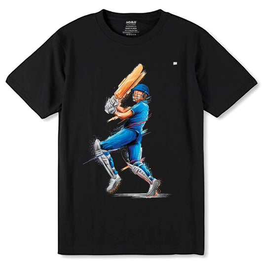 Cricket Player Boys Sport - Unisex Round Neck Regular Fit 100% Combed Cotton Half Sleeve T-Shirt - Mojilo Mart