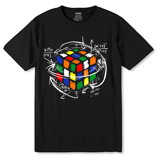 Cube Shirt Melting Cube Sheldon - Unisex Round Neck Regular Fit 100% Combed Cotton Half Sleeve T-Shirt - Mojilo Mart