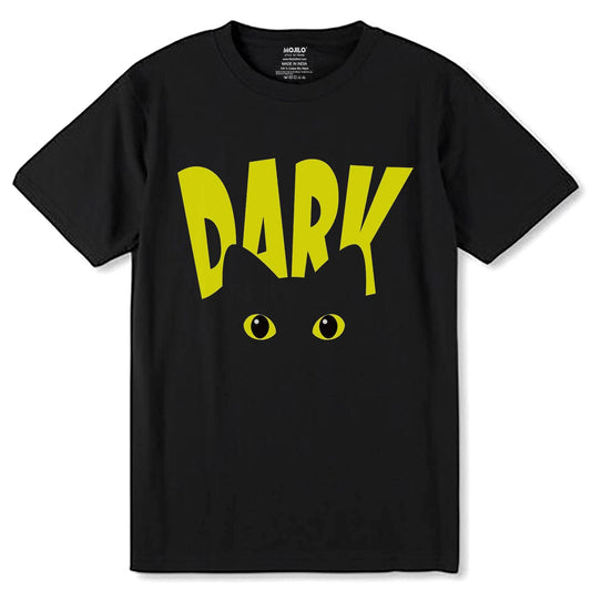 DARK - Unisex Round Neck Regular Fit 100% Combed Cotton Half Sleeve T-Shirt - Mojilo Mart