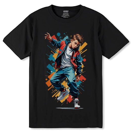 Dance With Splash - Unisex Round Neck Regular Fit 100% Combed Cotton Half Sleeve T-Shirt - Mojilo Mart