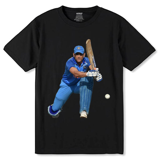 Dhoni The Best Cricket - Unisex Round Neck Regular Fit 100% Combed Cotton Half Sleeve T-Shirt - Mojilo Mart
