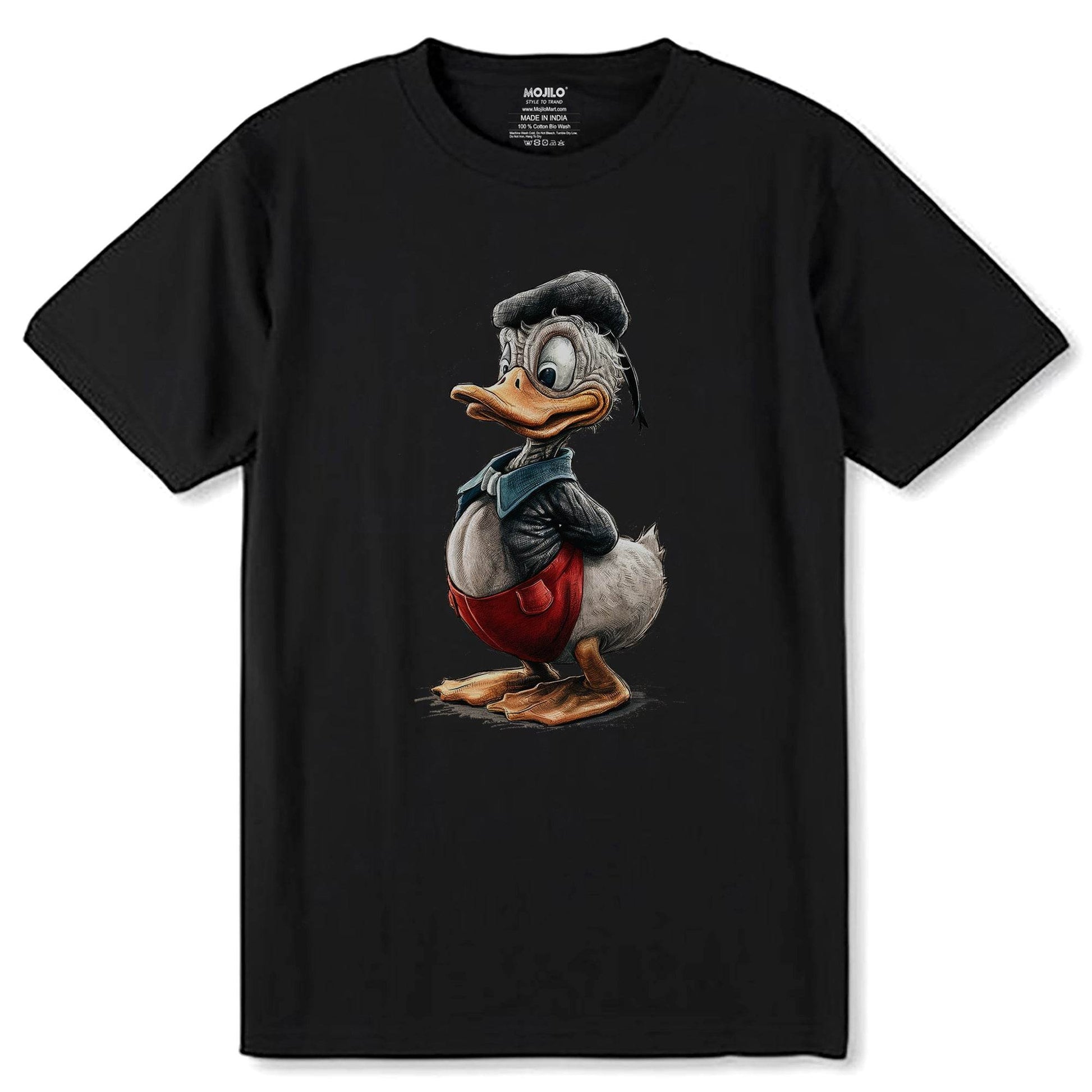 Disney Characters Donald Duck - Unisex Round Neck Regular Fit 100% Combed Cotton Half Sleeve T-Shirt - Mojilo Mart