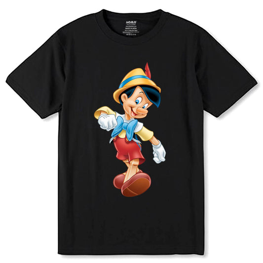Disney Pinocchio - Unisex Round Neck Regular Fit 100% Combed Cotton Half Sleeve T-Shirt - Mojilo Mart