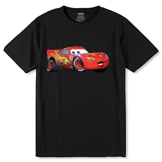 Disney Pixar Cars Lightning - Unisex Round Neck Regular Fit 100% Combed Cotton Half Sleeve T-Shirt - Mojilo Mart