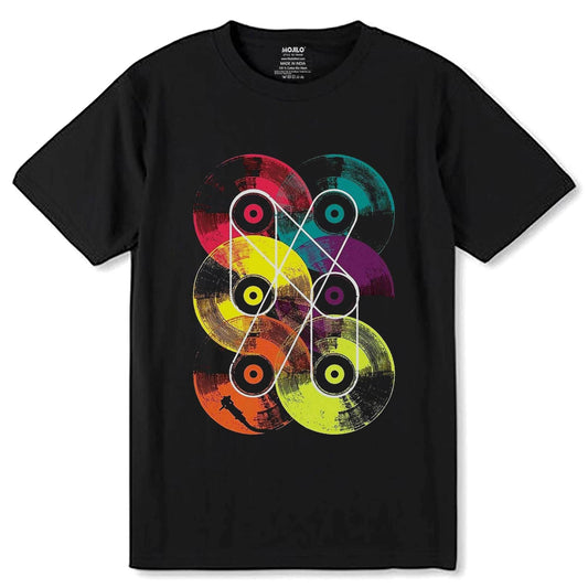 Ed Banger Records - Unisex Round Neck Regular Fit 100% Combed Cotton Half Sleeve T-Shirt - Mojilo Mart