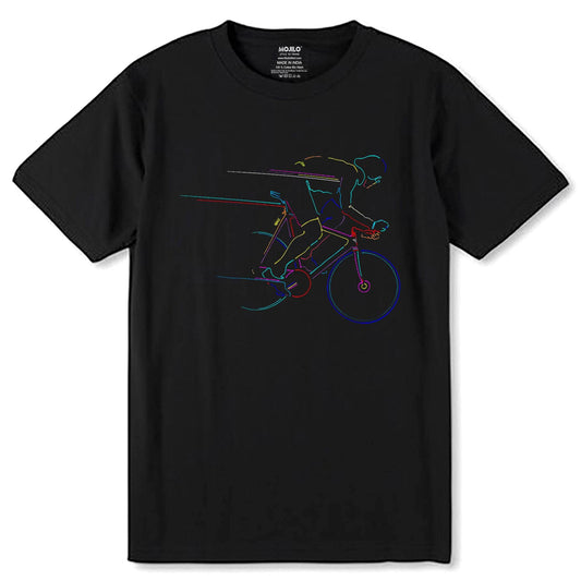 Faster You Fall by Ninhol - Unisex Round Neck Regular Fit 100% Combed Cotton Half Sleeve T-Shirt - Mojilo Mart