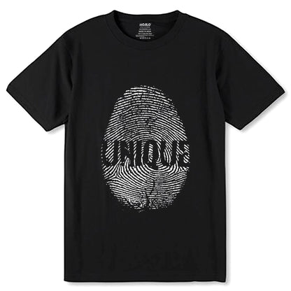 Fingerprint Unique - Unisex Round Neck Regular Fit 100% Combed Cotton Half Sleeve T-Shirt - Mojilo Mart