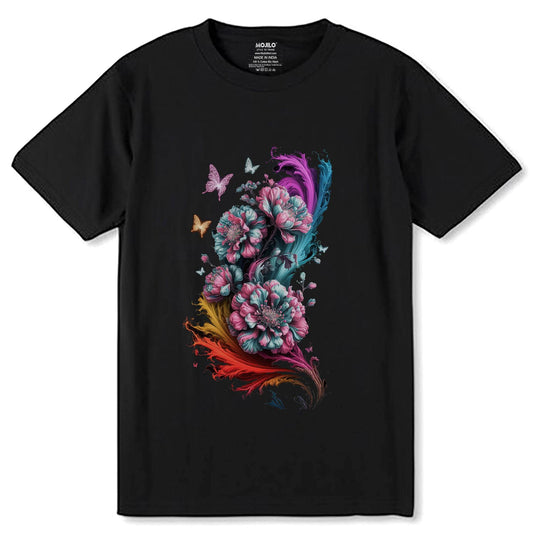Flower Ralsei - Unisex Round Neck Regular Fit 100% Combed Cotton Half Sleeve T-Shirt - Mojilo Mart