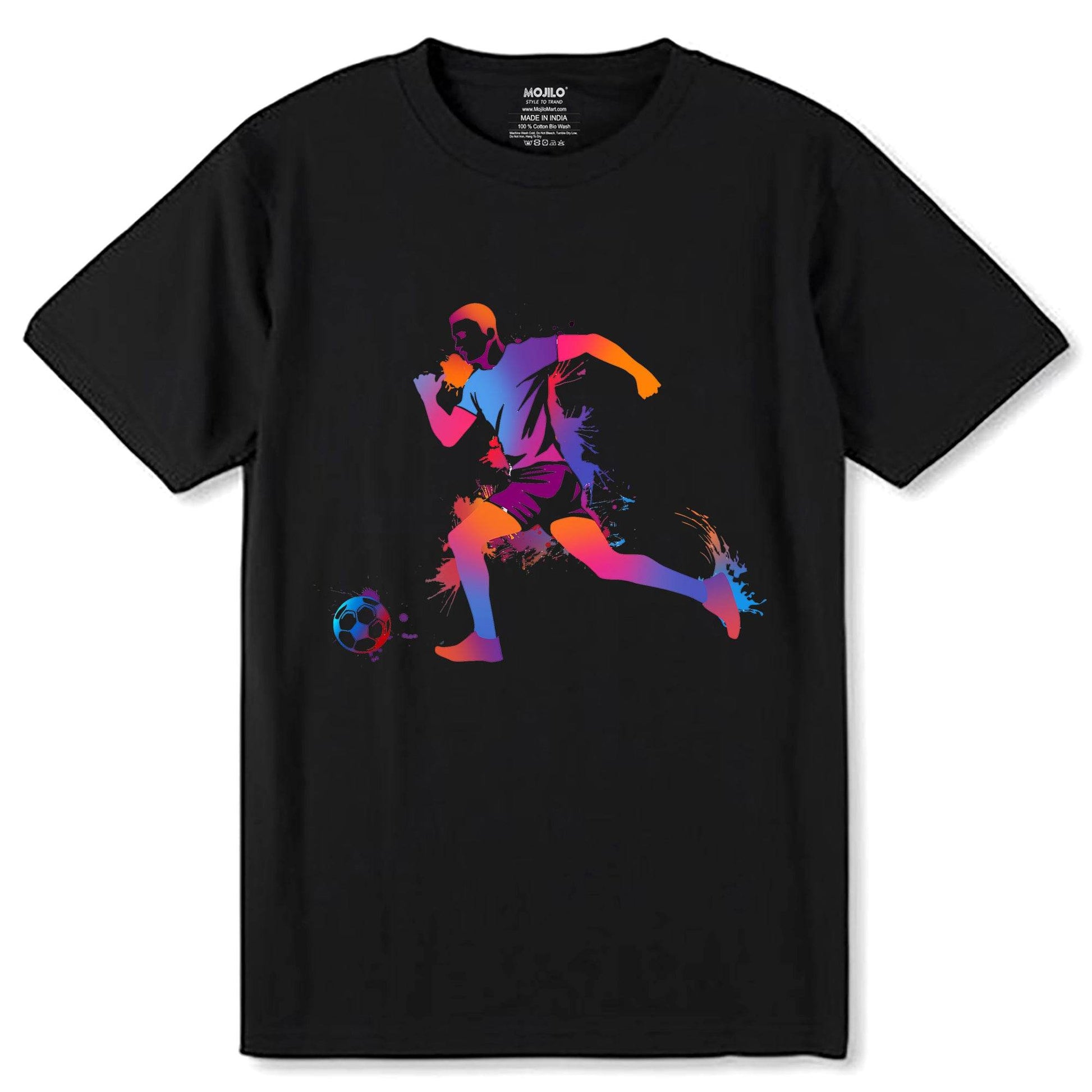 Football Lover - Unisex Round Neck Regular Fit 100% Combed Cotton Half Sleeve T-Shirt - Mojilo Mart