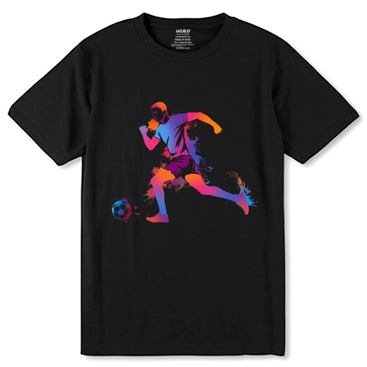 Football Lover - Unisex Round Neck Regular Fit 100% Combed Cotton Half Sleeve T-Shirt - Mojilo Mart