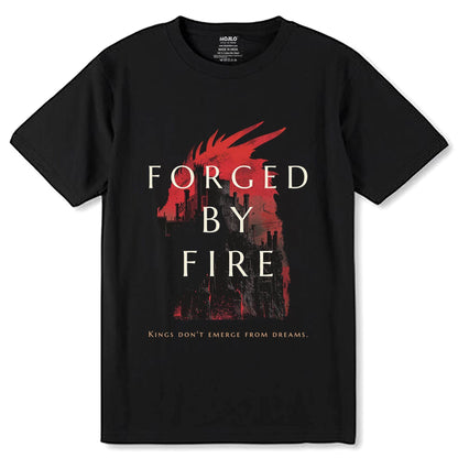 Forged by Fire Oversized - Unisex Round Neck Regular Fit 100% Combed Cotton Half Sleeve T-Shirt - Mojilo Mart