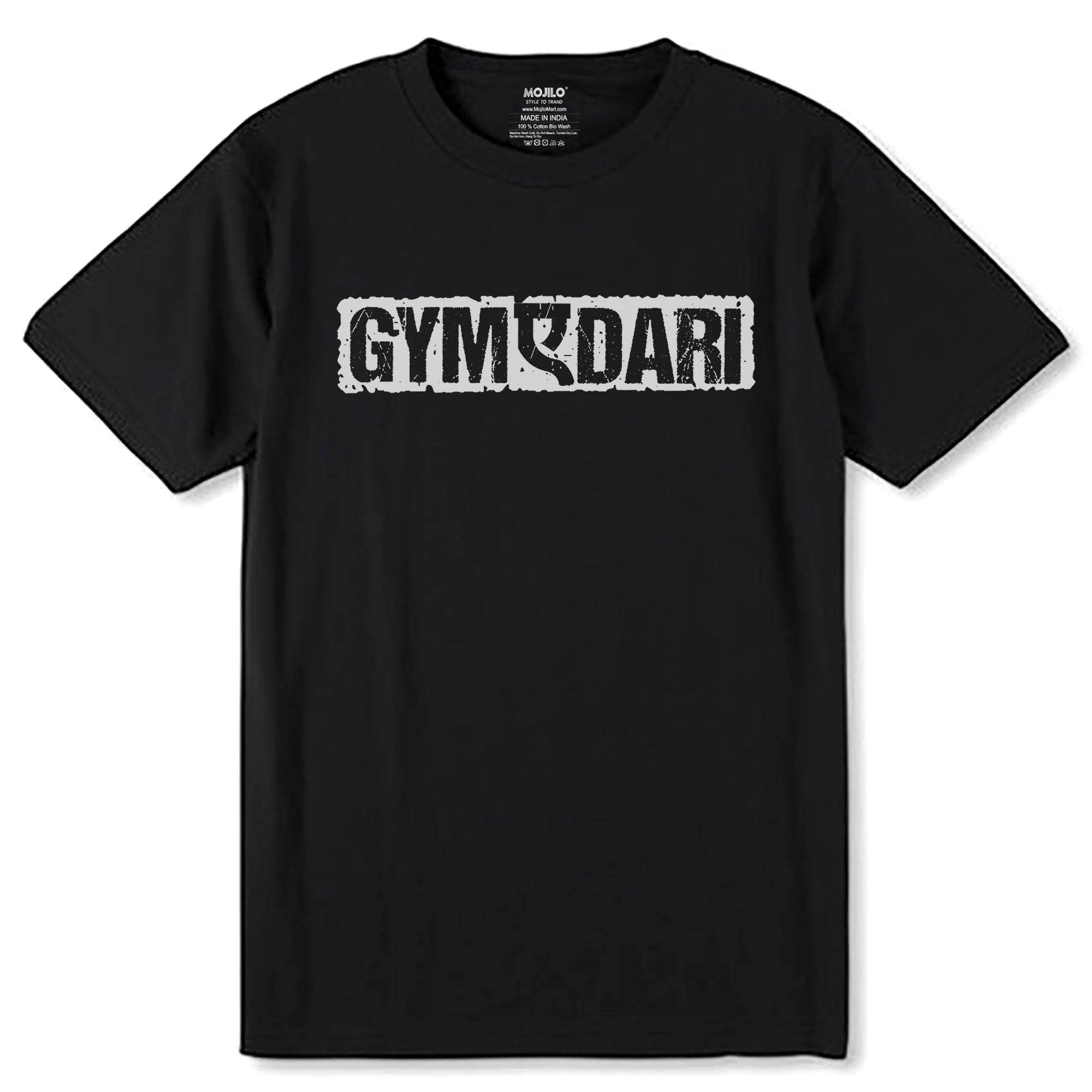 GYM E DARI - Unisex Round Neck Regular Fit 100% Combed Cotton Half Sleeve T-Shirt - Mojilo Mart
