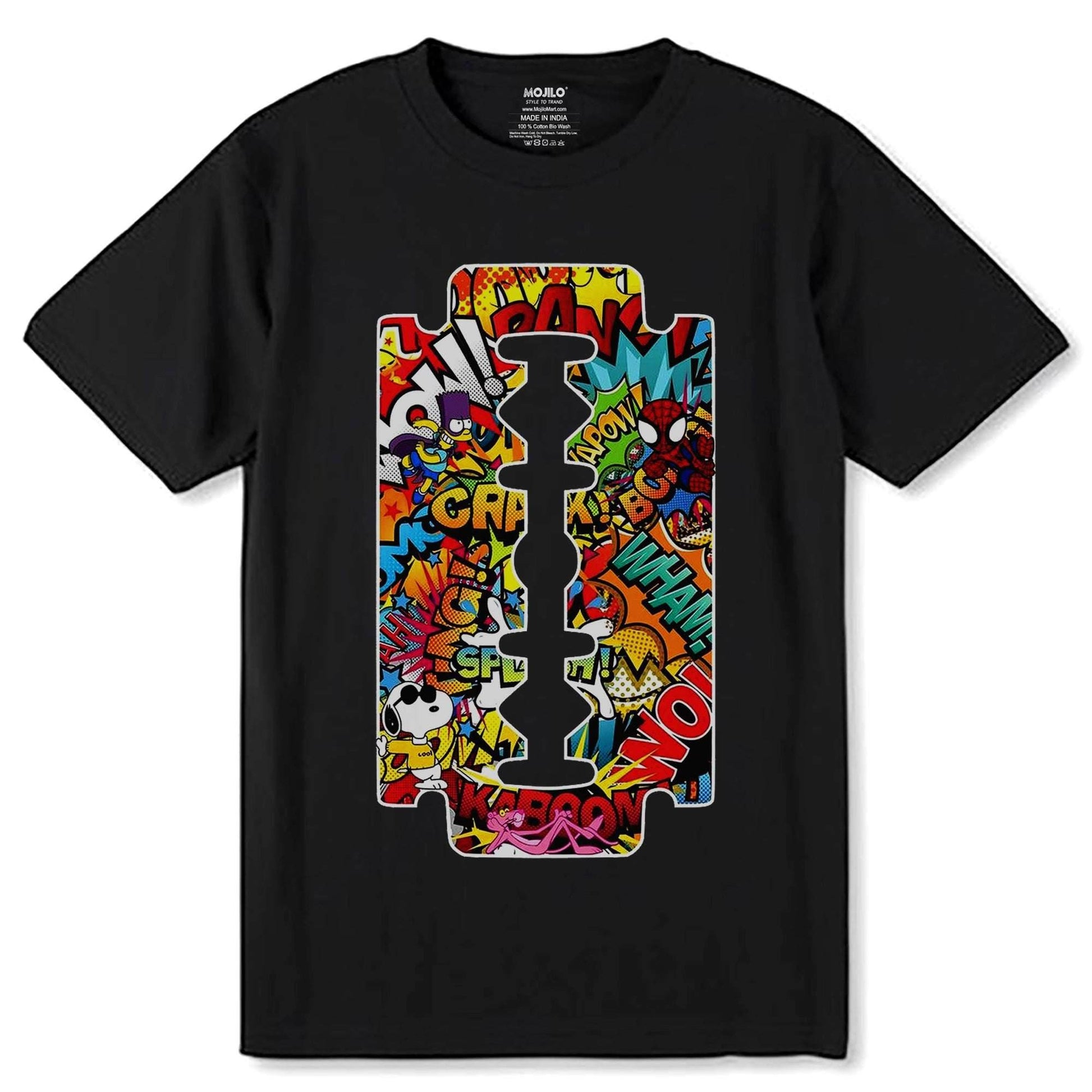 Gillette Razor - Unisex Round Neck Regular Fit 100% Combed Cotton Half Sleeve T-Shirt - Mojilo Mart