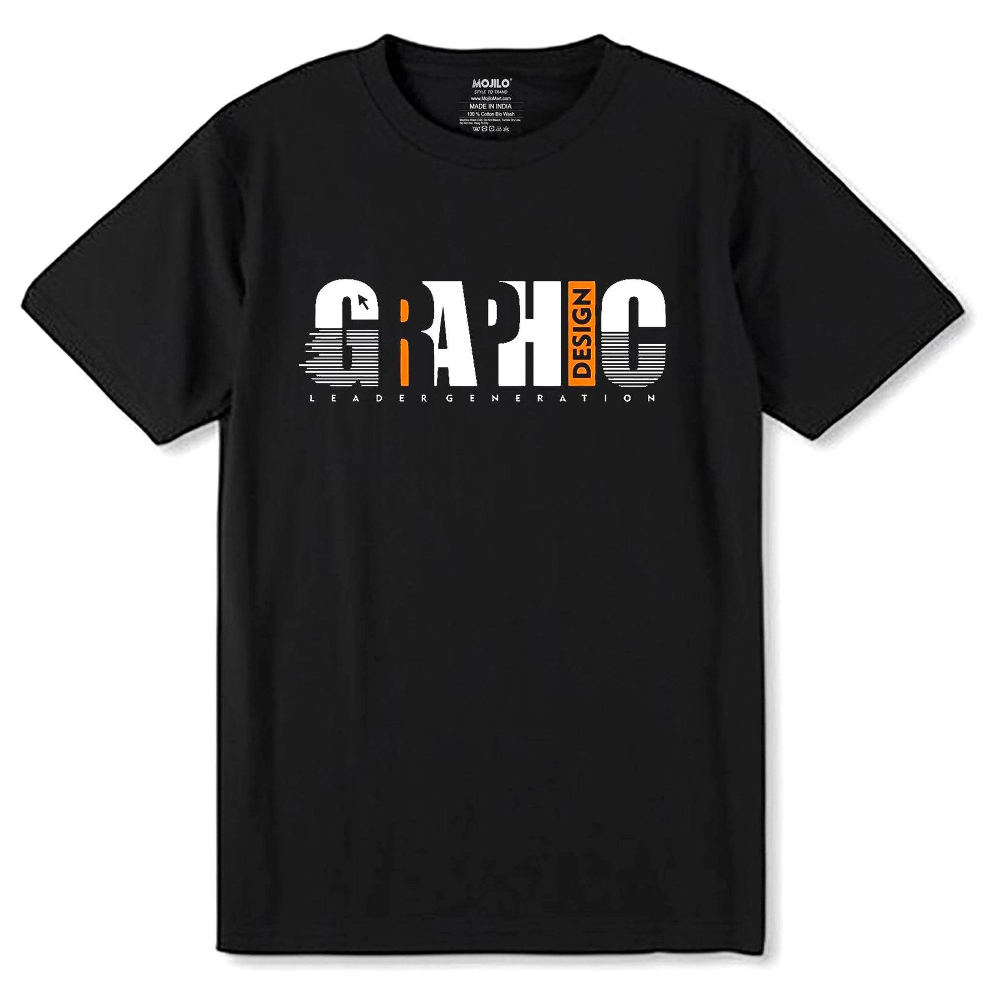 Graphic Design - Unisex Round Neck Regular Fit 100% Combed Cotton Half Sleeve T-Shirt - Mojilo Mart