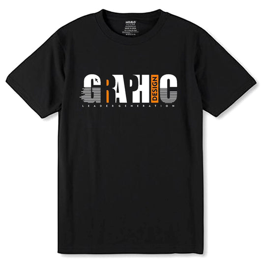 Graphic Design - Unisex Round Neck Regular Fit 100% Combed Cotton Half Sleeve T-Shirt - Mojilo Mart