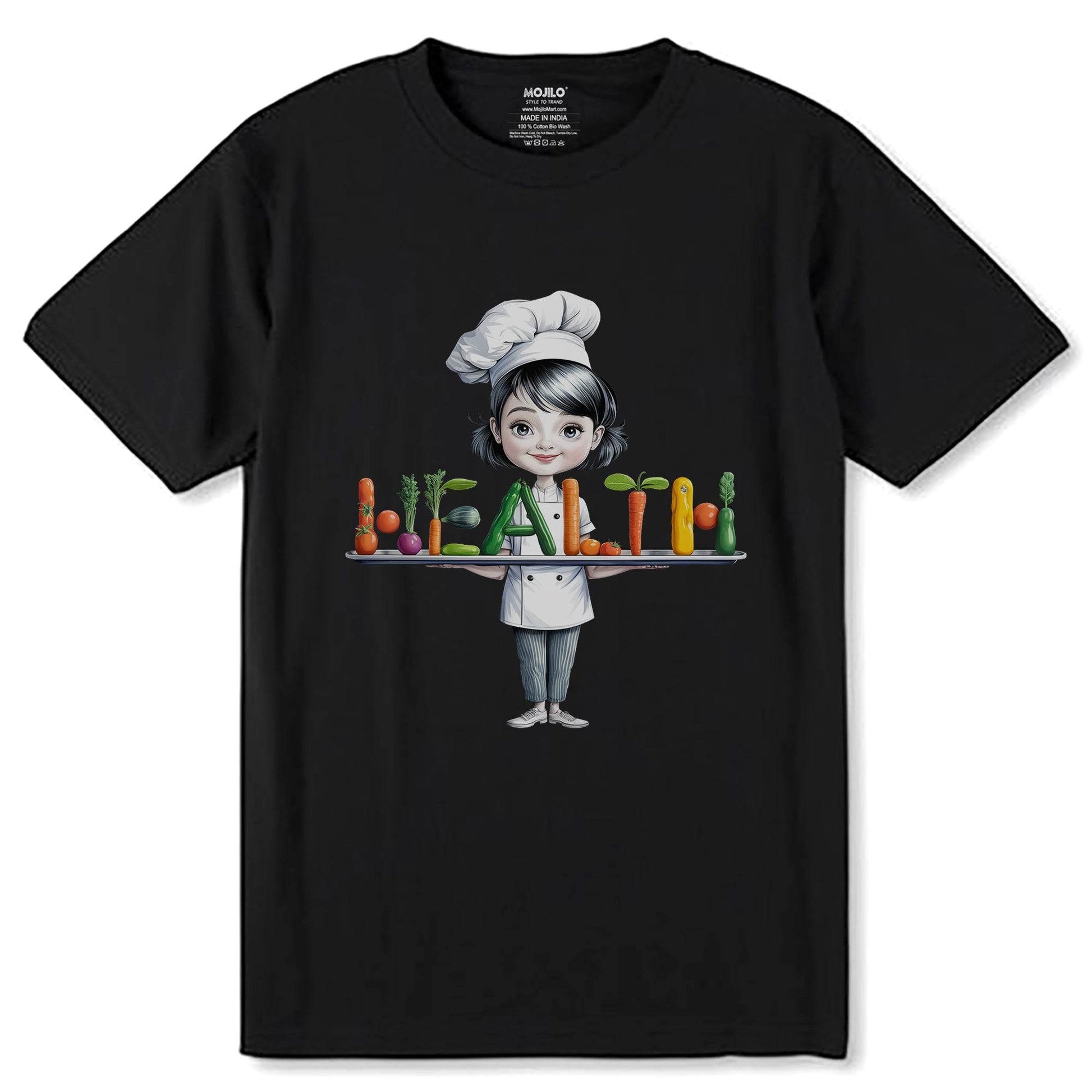 Health - Unisex Round Neck Regular Fit 100% Combed Cotton Half Sleeve T-Shirt - Mojilo Mart