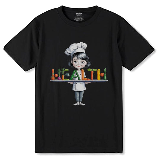 Health - Unisex Round Neck Regular Fit 100% Combed Cotton Half Sleeve T-Shirt - Mojilo Mart