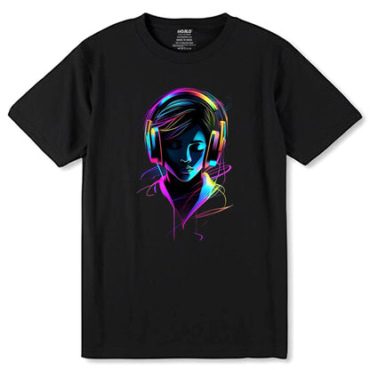 Holi Harmony Women's Colorful Beats Cotton T-Shirt - Unisex Round Neck Regular Fit 100% Combed Cotton Half Sleeve T-Shirt - Mojilo Mart
