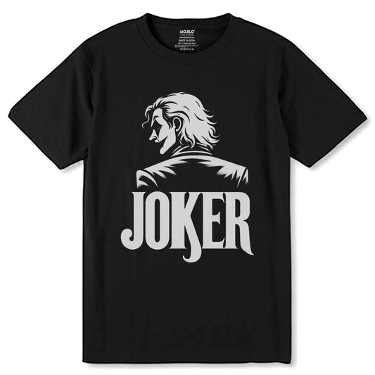 JOKER - Unisex Round Neck Regular Fit 100% Combed Cotton Half Sleeve T-Shirt - Mojilo Mart