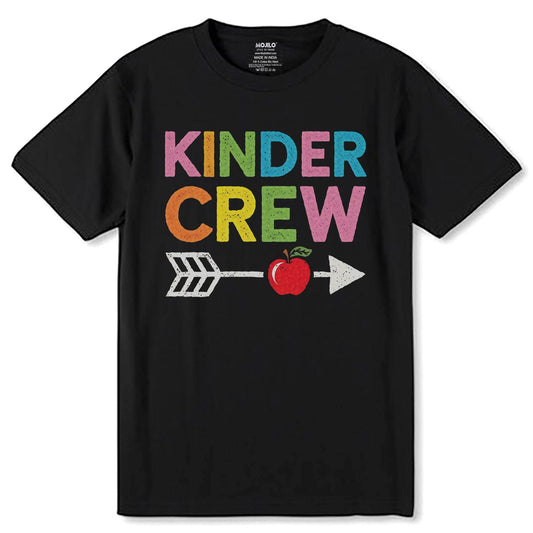 KINDER CREW - Unisex Round Neck Regular Fit 100% Combed Cotton Half Sleeve T-Shirt - Mojilo Mart