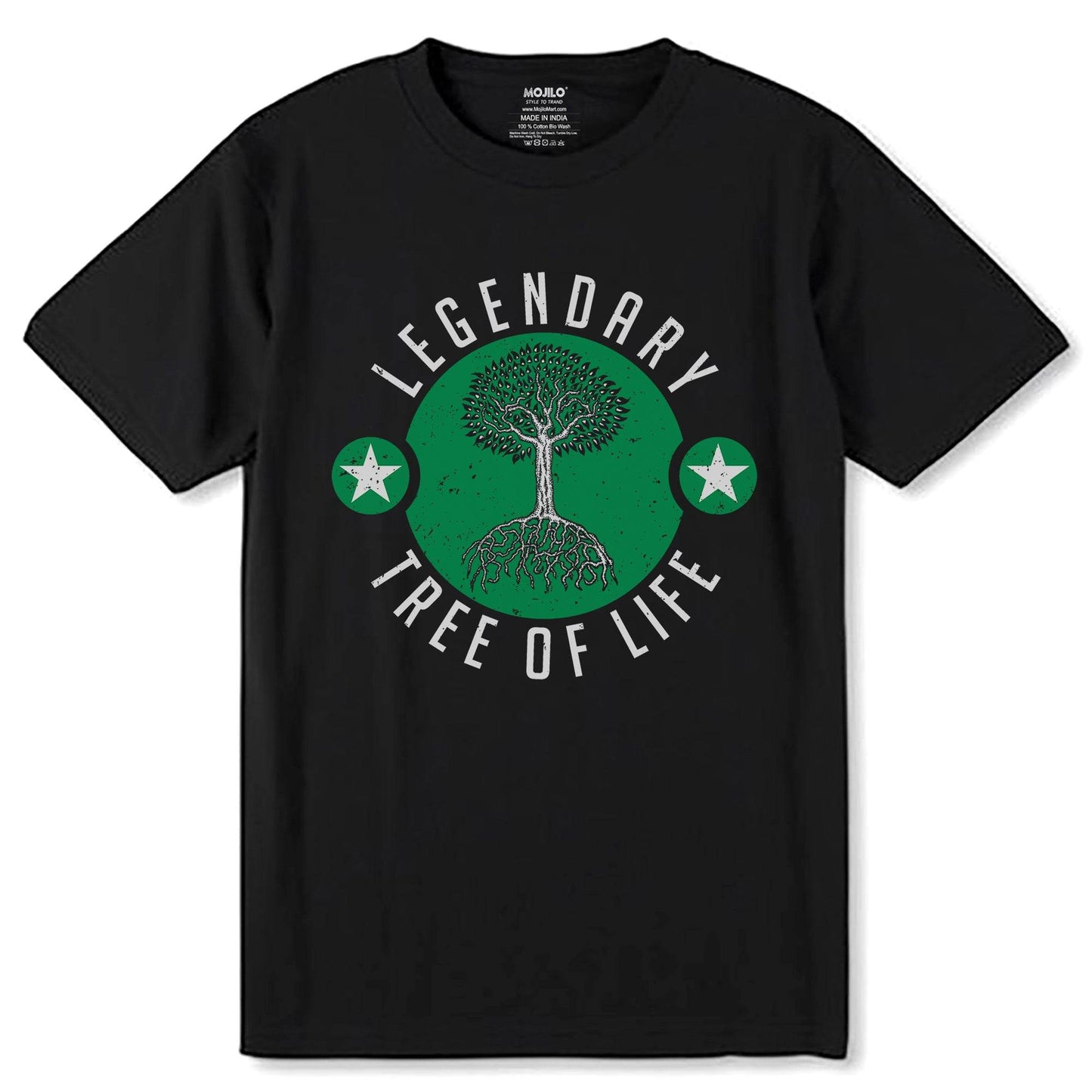 LEGENDARY TREE OF LIFE - Unisex Round Neck Regular Fit 100% Combed Cotton Half Sleeve T-Shirt - Mojilo Mart