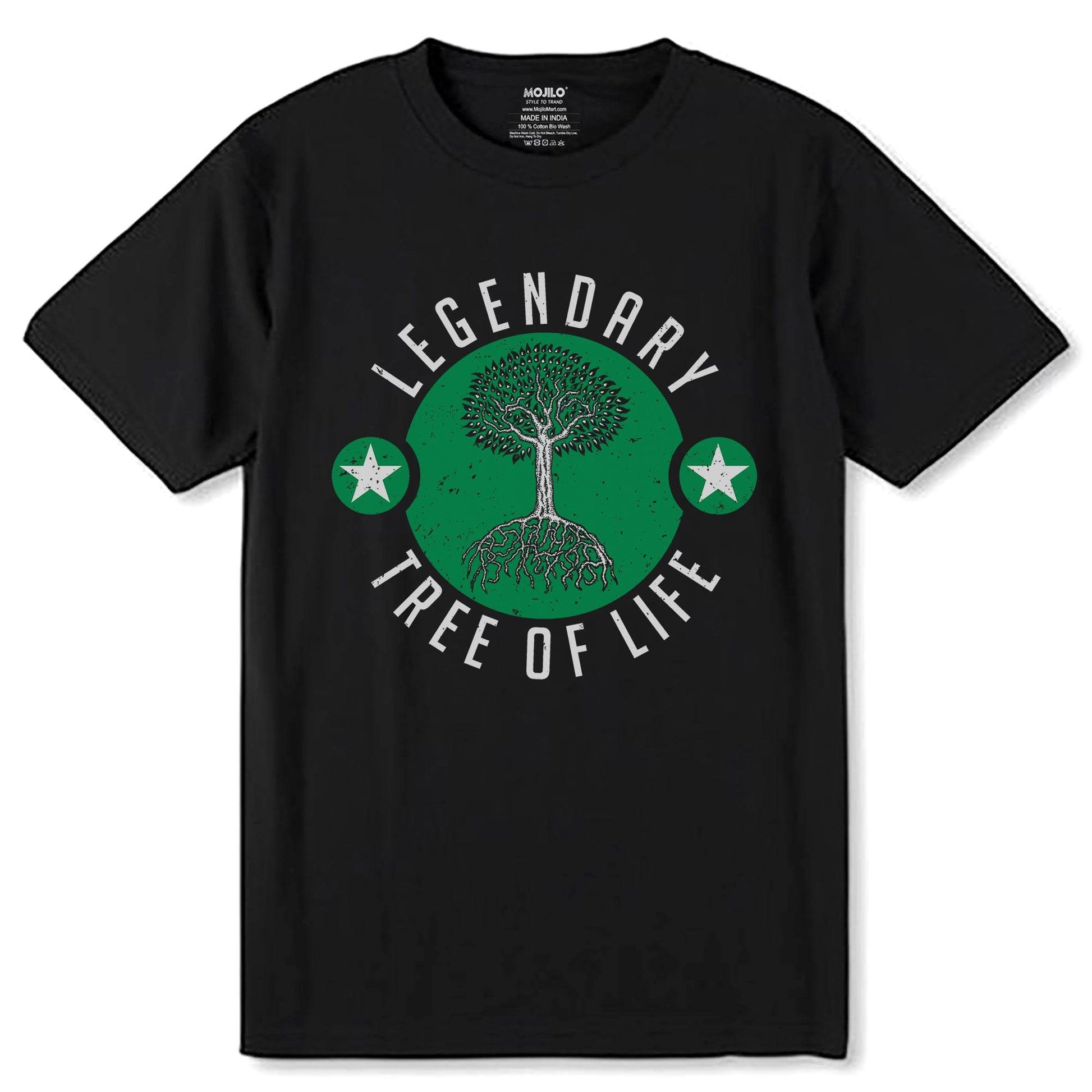 LEGENDARY TREE OF LIFE - Unisex Round Neck Regular Fit 100% Combed Cotton Half Sleeve T-Shirt - Mojilo Mart