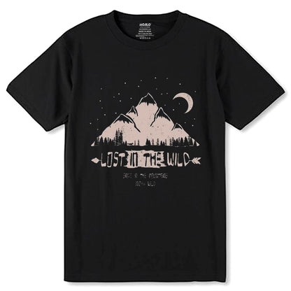 LOST IN THE WILD - Unisex Round Neck Regular Fit 100% Combed Cotton Half Sleeve T-Shirt - Mojilo Mart