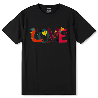 LOVE RED - Unisex Round Neck Regular Fit 100% Combed Cotton Half Sleeve T-Shirt - Mojilo Mart