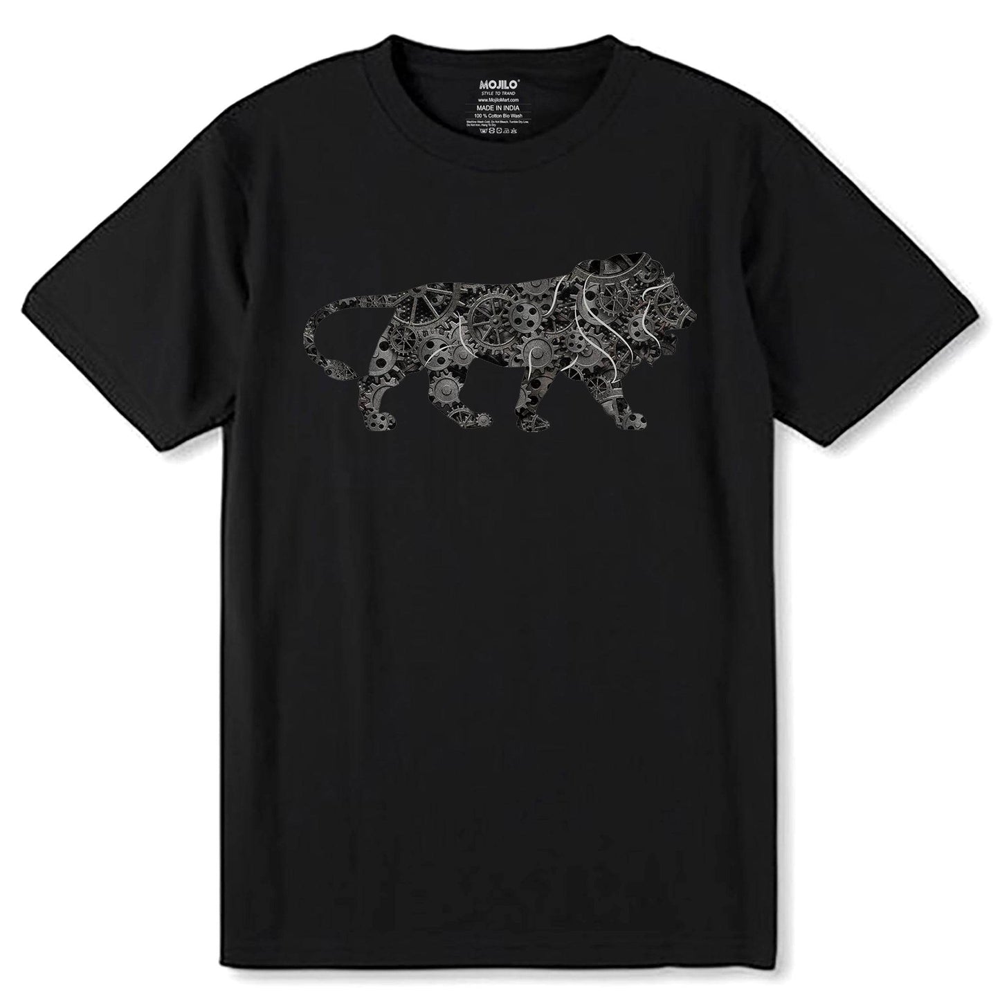 Lion’s Walk Style - Unisex Round Neck Regular Fit 100% Combed Cotton Half Sleeve T-Shirt - Mojilo Mart