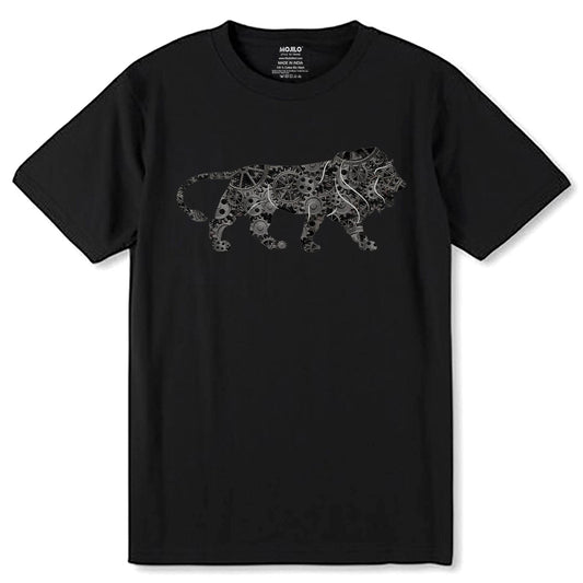 Lion’s Walk Style - Unisex Round Neck Regular Fit 100% Combed Cotton Half Sleeve T-Shirt - Mojilo Mart