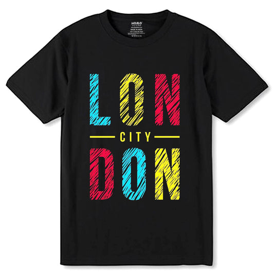 Lon City Don - Unisex Round Neck Regular Fit 100% Combed Cotton Half Sleeve T-Shirt - Mojilo Mart