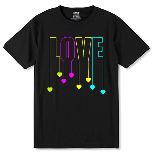 Love Designed - Unisex Round Neck Regular Fit 100% Combed Cotton Half Sleeve T-Shirt - Mojilo Mart