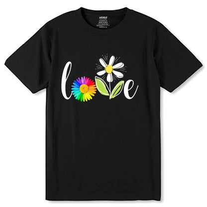 Love Grammy Life Flower Art Beautiful Flower Grand - Unisex Round Neck Regular Fit 100% Combed Cotton Half Sleeve T-Shirt - Mojilo Mart